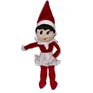 Elf on the Shelf Girl Plush Doll Toy Brown Hair‎ Blue Eyes 2010